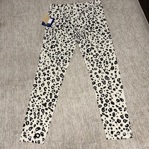 NWT Champion leggings girls sz large 11/12 animal print cheetah cream black - Picture 2 of 6